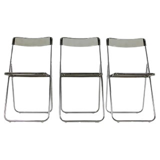 Vintage Swedish Folding Chairs, 1978, Set of 3 For Sale