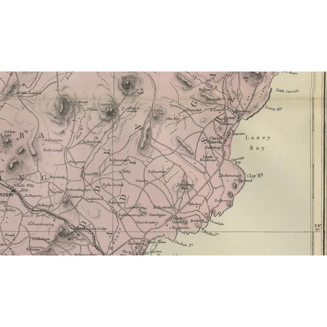 Paper Antique Isle of Man Map, 1885 For Sale - Image 7 of 9