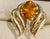 4 Carat Oval Citrine and Diamond Ring in 14 Karat Yellow Gold, Estate For Sale - Image 12 of 18