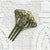 Art Deco Rhinestone and Celluloid Art Deco Comb - Hair comb - green comb - scroll comb - hairstyle - blue rhinestone comb - celluloid comb - wedding For Sale - Image 3 of 6