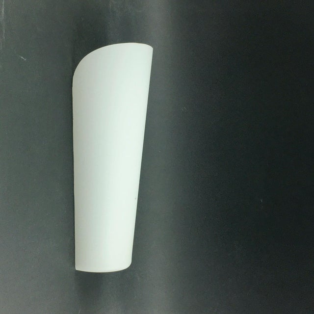 Mid-Century Modern Large Mid-Century Modern Opaline Glass Wall Lamp by Wilhelm Wagenfeld for Peill & Putzler, Germany, 1950s For Sale - Image 3 of 11