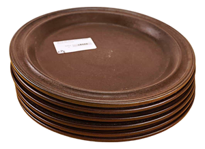 Stoneware Ceramic Dinner Plates by Franco Pozzi, 1960s, Set of 6