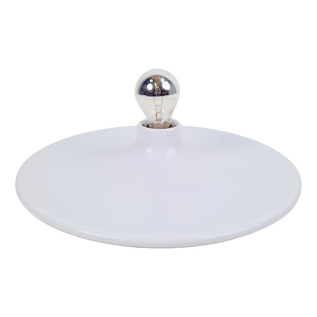 Vintage White UFO Disc Wall Lamps from Targetti Sankey, 1970s For Sale