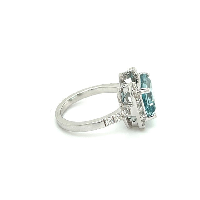 Natural Aquamarine Diamond Ring 6.5 14k white Gold 6.09 TCW Certified $4,690 217095 Nothing says, “I Love you” more than...