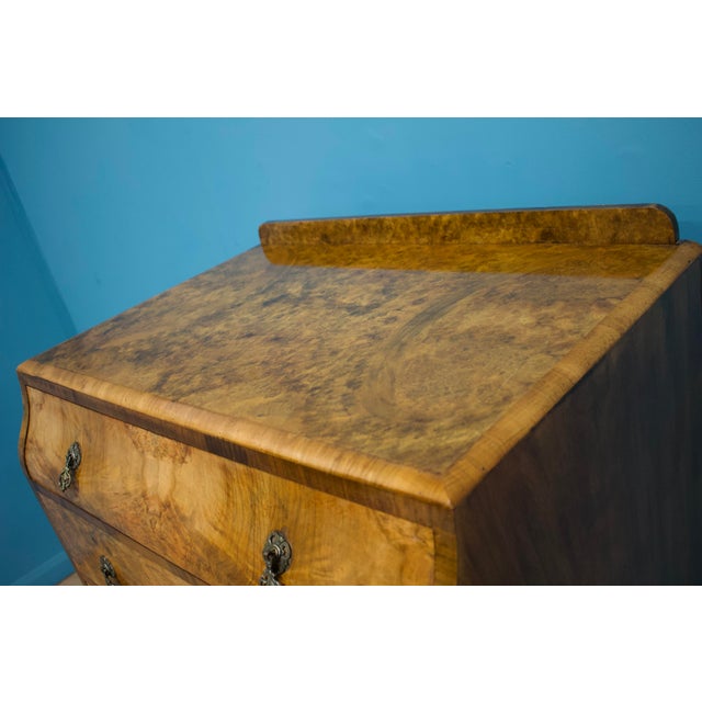 Brown British Art Deco Burr Walnut Linen Cabinet, 1930s For Sale - Image 8 of 12