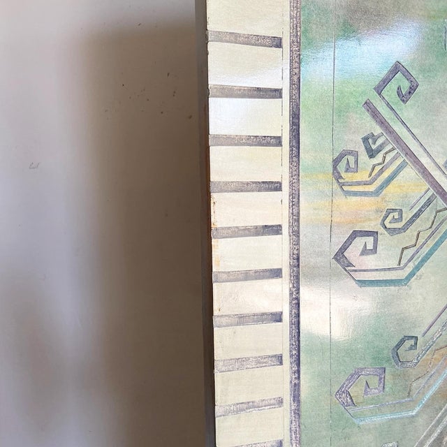 Chinese Hand Carved and Painted Native Tribal Room Divider - 4 Panels For Sale In Miami - Image 6 of 11