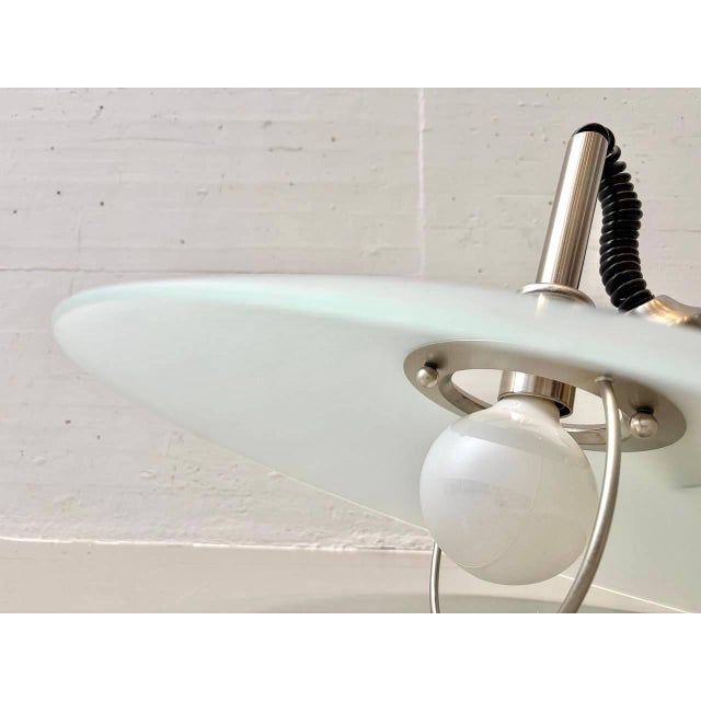 Glass Vintage Pendant Lamp with Opal Glass Shade, 1970s For Sale - Image 7 of 11