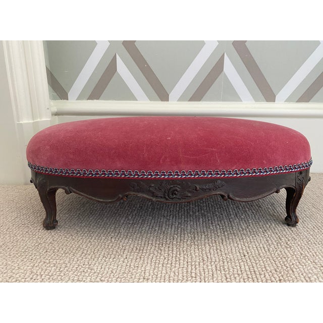 Early 20th Century Pair of French Louis XV Style Footstools For Sale - Image 4 of 9