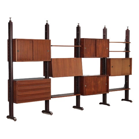 Vintage Wall Bookcase, 1960s For Sale