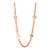Vintage 18k Yellow Gold 1915 23k Austrian Gold Coin Coral Bead Station Necklace For Sale