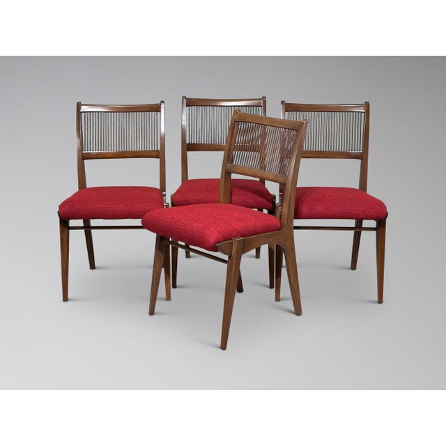 Mid-Century Modern Restored Vintage Drexel Profile Spindle Back Dining Chairs Set of 6 For Sale - Image 3 of 18