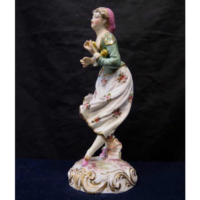 Vintage Meissen Porcelain Figure of a Woman For Sale In New York - Image 6 of 12