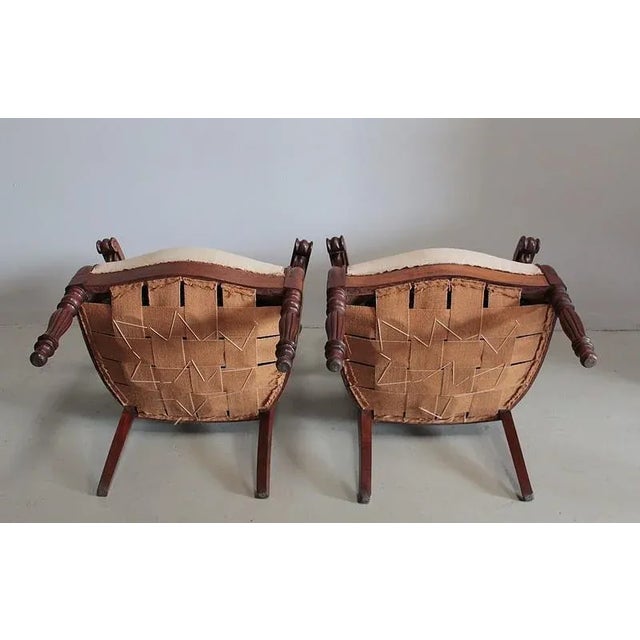Set of Antique Louis Philippe Mahogany Armchairs For Sale - Image 9 of 12