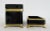 1930s C.1930's Cenedese Murano Italian Hand-Blown Black Keepsake Lidded Box & Accent Dish With Bronze Gilded Mounts For Sale - Image 5 of 18