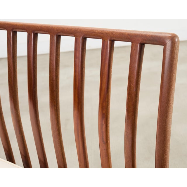 Pair of Michael Taylor Style Ming Inspired Hardwood Sofas For Sale - Image 16 of 18