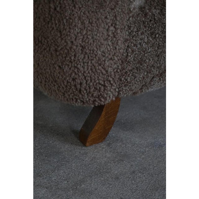 Mid-Century Modern Lounge Chairs in Beech and Lambswool, Denmark, 1950s, Set of 2 For Sale - Image 13 of 18