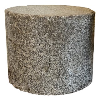 Antique 19th Century French Empire Granite Stone Round Table Top Column Display Base or Stand For Sale