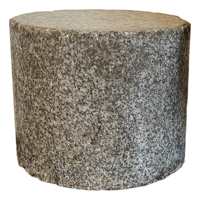 Antique 19th Century French Empire Granite Stone Round Table Top Column Display Base or Stand For Sale
