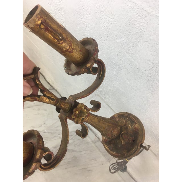 1930s Vintage Gothic Style Candelabra For Sale - Image 5 of 7