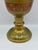 Shabby Chic Vintage Indian Brass Peacock Vase, Etched Enamel Pedestal Vase, Made in India For Sale - Image 3 of 6