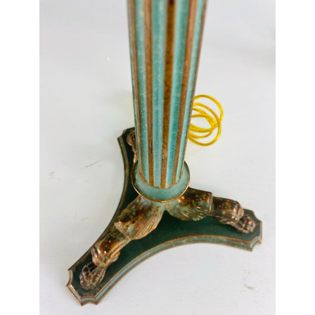 Glass Mid-Century Vintage Elegant Neo Classical Style Lamps/a Pair For Sale - Image 7 of 11