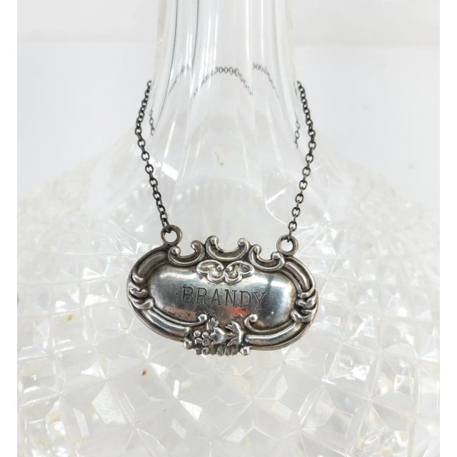 English Mid-Century Crystal Glass Brandy Decanter Bottle For Sale - Image 3 of 11