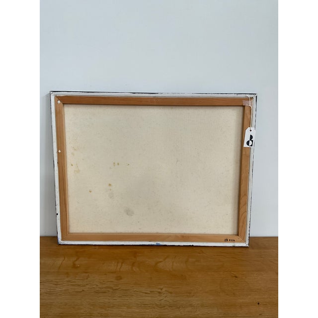 Orange Original "Geranium Row" Impasto Acrylic Painting by M. Miller For Sale - Image 8 of 8