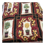 Limon Cello for Tyler Hall Burgundy Yellow Gray Green Fabric - 25+ Yards Available For Sale