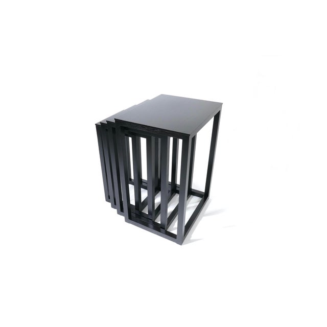 Black Vintage Nesting Table Set by Josef Hoffmann from Wittmann, 1970s, Set of 4 For Sale - Image 8 of 18