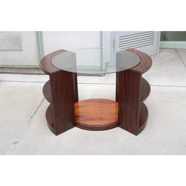 Brown 1930s Art Deco Side Table by Phillippe Petit For Sale - Image 8 of 8