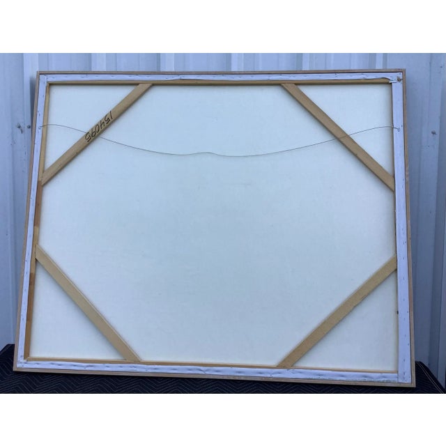 Lee Reynolds Vintage Lee Reynolds Large Crane Painting For Sale - Image 4 of 8