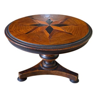 Antique Victorian Miniature Tilt-Top Table With Star Marquetry For Sale