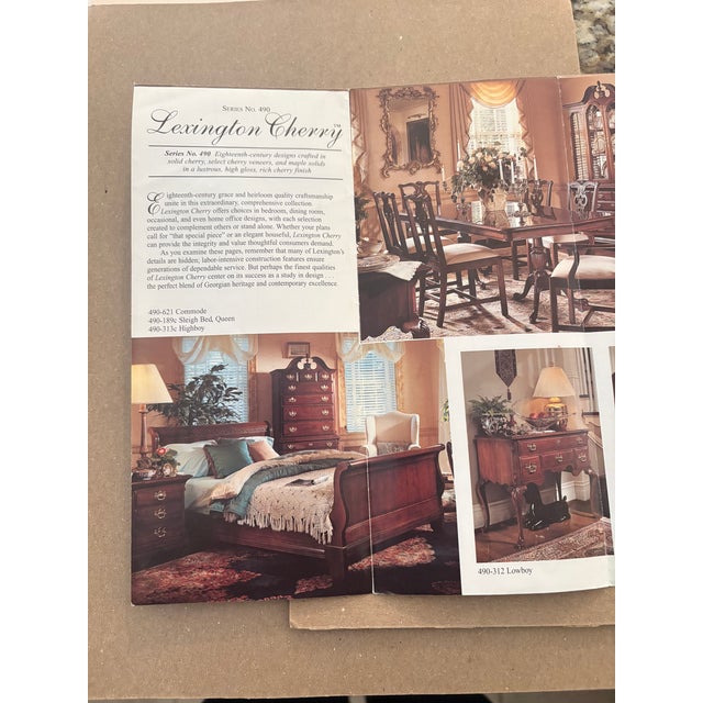 Lexington Cherry Eighteenth-Century Series No. 490 Seven Piece Bedroom Set For Sale - Image 12 of 15