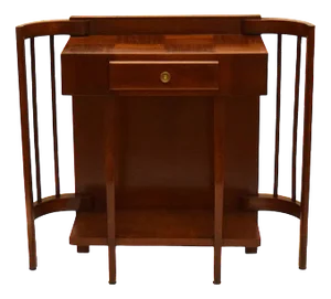 Art Deo Coffee Table in Curved Walnut, 1940s