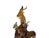 Golden Orange 3 Rams Crystal Glass Fengshui Display Art Figure For Sale - Image 12 of 12