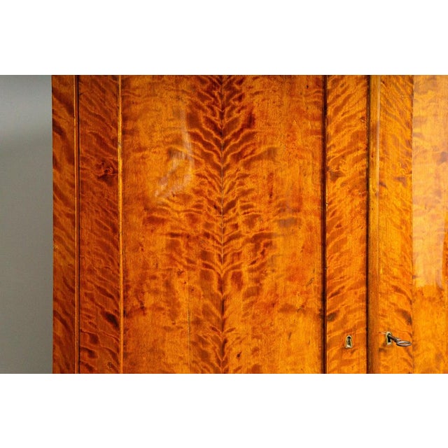 19th Century Biedermeier Corner Cabinet in Birch For Sale - Image 18 of 18