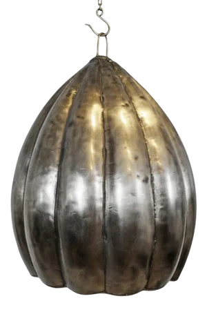 Nickel Pumpkin Pendant Light