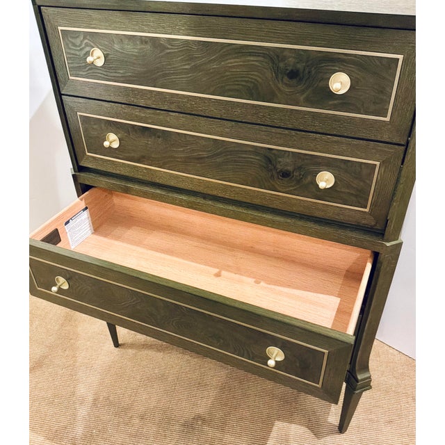 Wood Revelation Modern Green With Envy Secretary Desk For Sale - Image 7 of 8