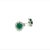 Natural Emerald Diamond Earrings 18k White Gold 3.8 TCW Certified For Sale - Image 10 of 10