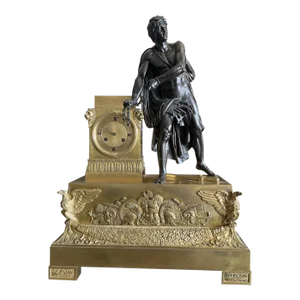 French Monumental Sized Empire Mantel Clock Circa 1800
