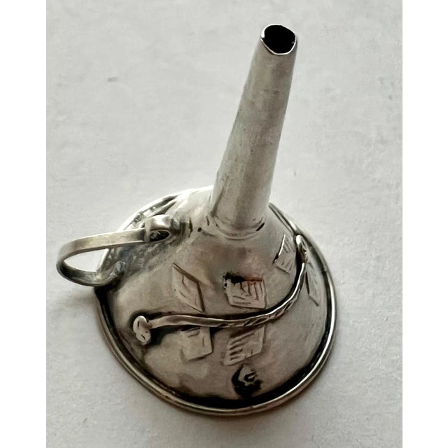 19th Century Sterling Silver Repoussé or Filigree Perfume Funnel For Sale - Image 10 of 10