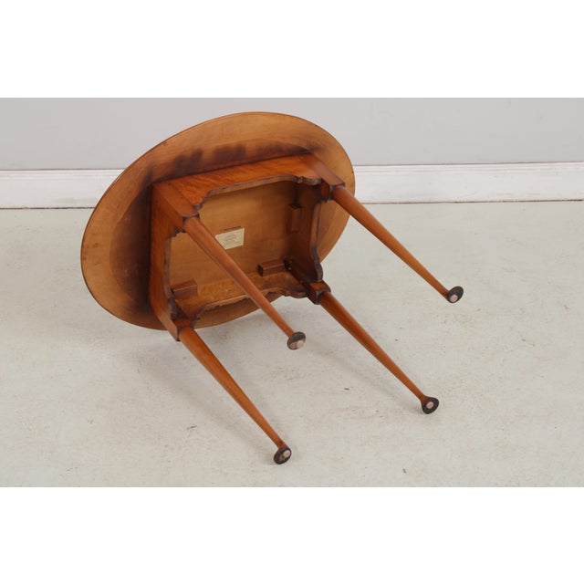 Eldred Wheeler Cherry Oval Occasional Table For Sale - Image 12 of 13