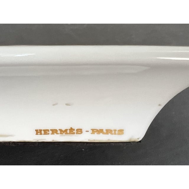 Ceramic Porcelain Ashtray with Dogs from Hermès, Paris, France, 1980 For Sale - Image 7 of 10
