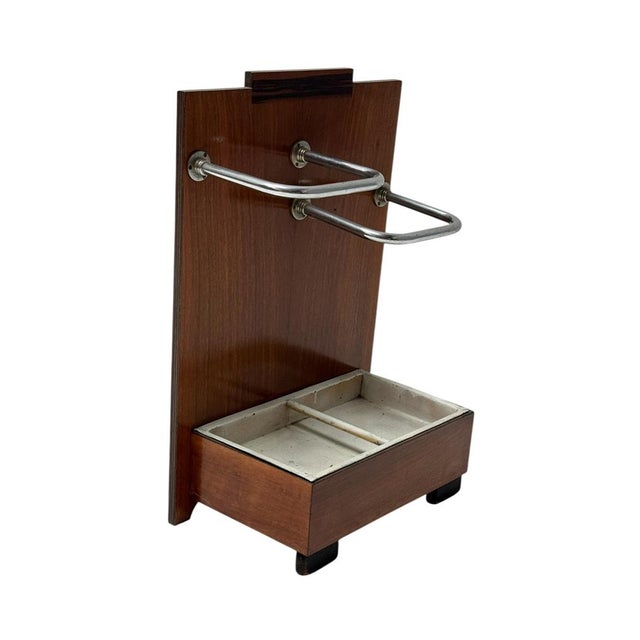 Art Deco Modernist Walnut Umbrella Stand, 1930s For Sale - Image 4 of 10