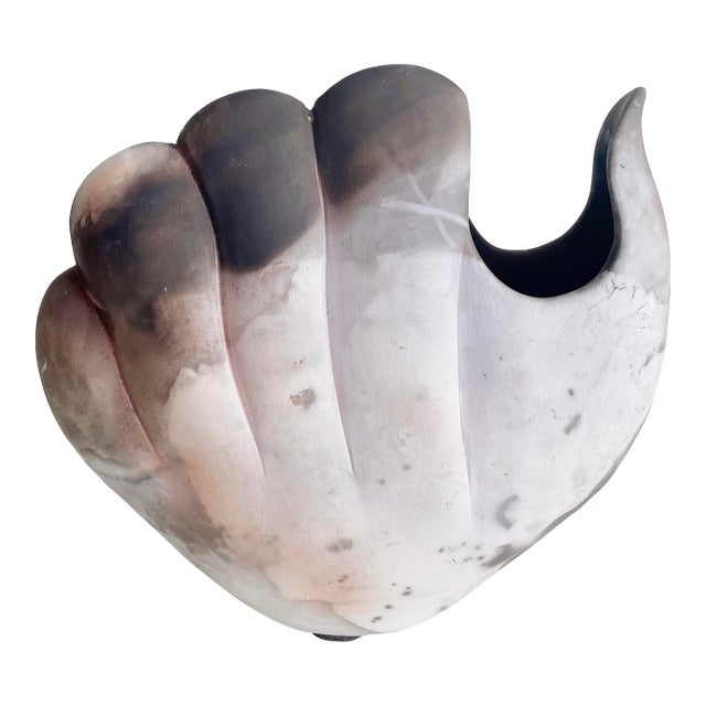 1980s Signed Abstract Raku Vessel For Sale