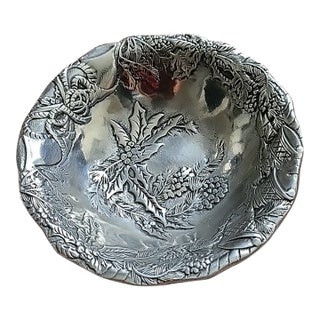 Winter Berry Pinecone Arthur Court Serving Bowl For Sale