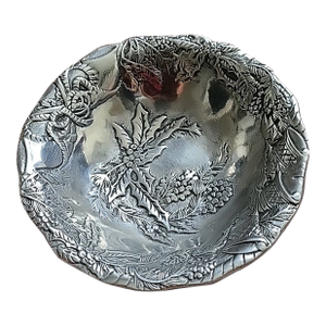 Winter Berry Pinecone Arthur Court Serving Bowl
