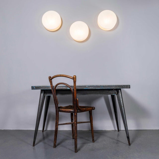 : 1950’s new old stock czech opaline tapered cake tin wall – ceiling lamp. Each lamp has been cleaned and restored. Each...