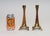 Pair of Sculptural Vintage Austrian Brass and Walnut Candlesticks For Sale In New York - Image 6 of 18