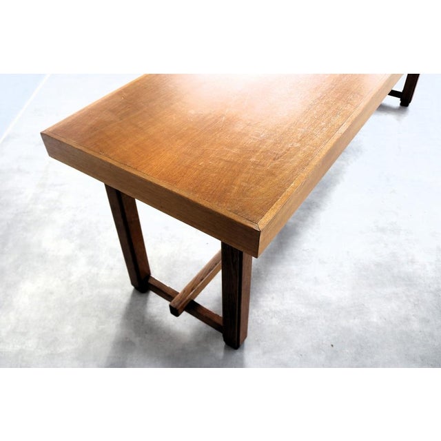 Wood Art Deco Oak Conference Table, 1930s For Sale - Image 7 of 11